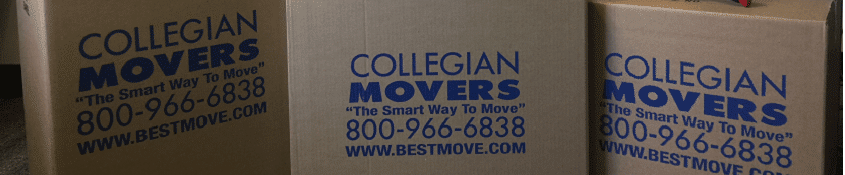 Collegian Movers Boxes Stacked to Prepare for a Long Distance Move