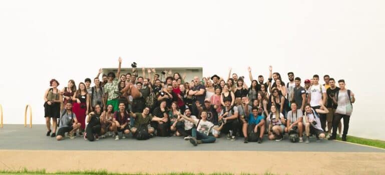 a group of people