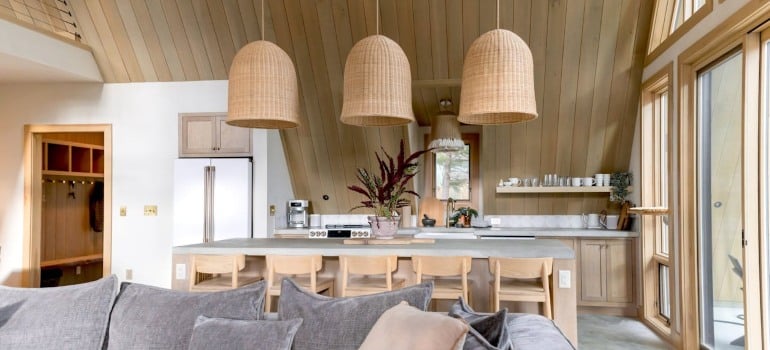 A living room in Maine.