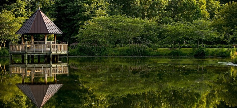 A gazebo in a park in Virginia.