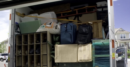fully packed moving truck