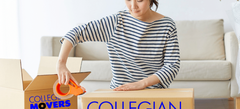 Professional movers pack your house one box at a time