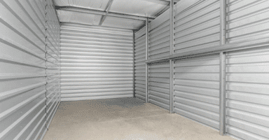 Silver Metal Empty Storage Unit