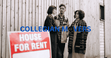 Tenants touring a home with a realtor, planning their next move.